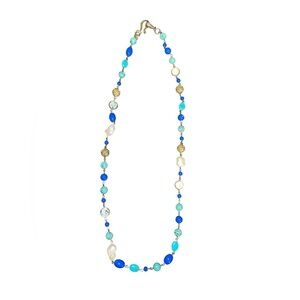Talbots Blue and Gold Necklace